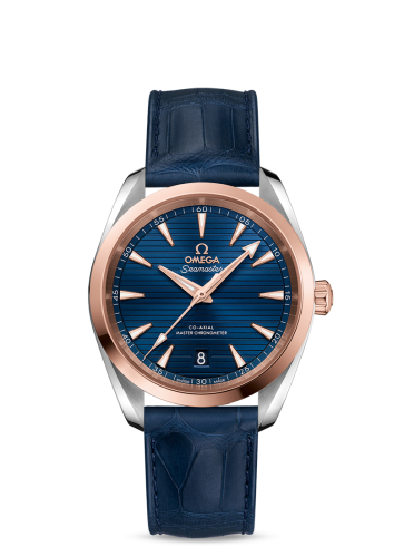 Omega Seamaster Aqua Terra 150M Master Chronometer 38 Stainless Steel / Sedna Gold / Blue / Alligator 220.23.38.20.03.001
