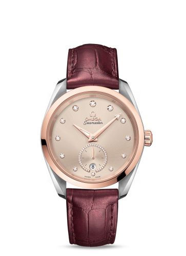 Omega Seamaster Aqua Terra 150M Master Chronometer Small Seconds 38 Stainless Steel / Sedna Gold / Sand - Diamond / Alligator 220.23.38.20.59.001