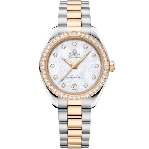 Omega Seamaster Aqua Terra 150M Master Co-Axial 30 Stainless Steel - Moonshine Gold - Diamond / MOP - Diamond / Bracelet 220.25.30.20.55.001