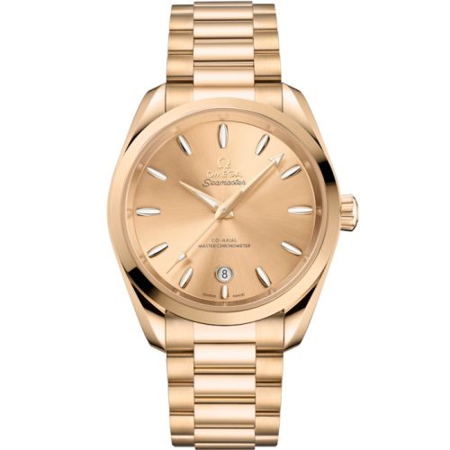 Omega Seamaster Aqua Terra 150M Shades Master Chronometer 38 Moonshine Gold / Champagne / Bracelet 220.50.38.20.08.001