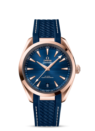 Omega Seamaster Aqua Terra 150M Master Chronometer 41 Sedna Gold / Blue / Rubber 220.52.41.21.03.001