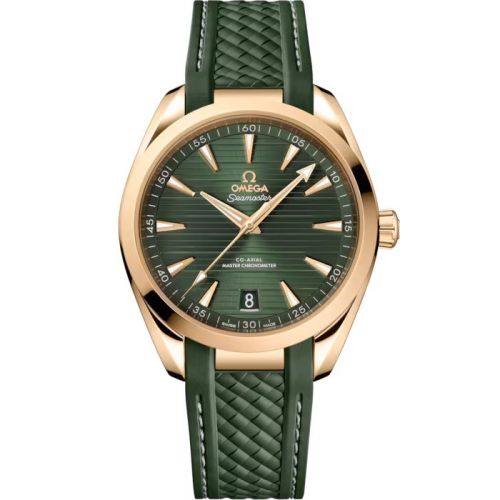 Omega Seamaster Aqua Terra 150M Master Chronometer 41 Moonshine Gold / Green / Rubber 220.52.41.21.10.001