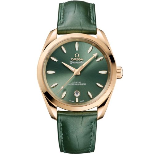 Omega Seamaster Aqua Terra 150M Shades Master Chronometer 38 Moonshine Gold / Green 220.53.38.20.10.001