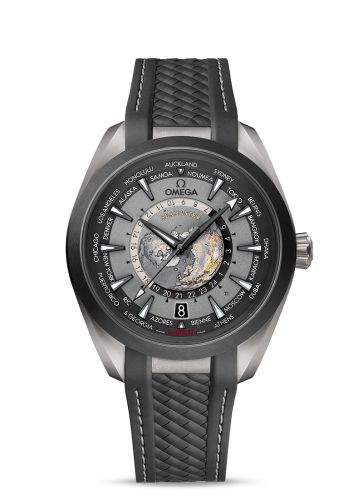 Omega Seamaster Aqua Terra 150M Master Chronometer 43 Worldtimer Titanium - Ceramic / Grey / Rubber 220.92.43.22.99.001