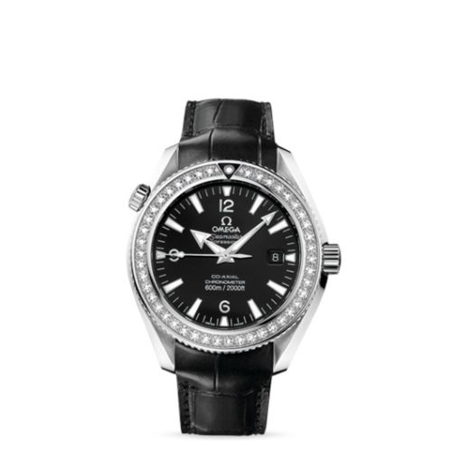 Omega Seamaster Planet Ocean 600M Co-Axial 42 Stainless Steel / Diamond / Black / Alligator 222.18.42.20.01.001