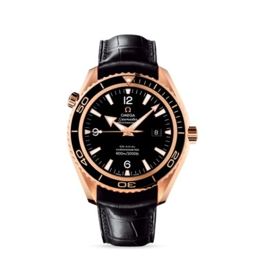 Omega Seamaster Planet Ocean 600M Co-Axial 45.5 Red Gold / Black / Alligator 222.63.46.20.01.001