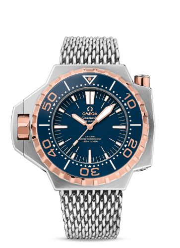 Omega Seamaster PloProf Co-Axial Master Chronometer Titanium / Sedna Gold / Blue 227.60.55.21.03.001