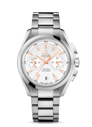 Omega Seamaster Aqua Terra 150M Co-Axial 43 GMT Chronograph Stainless Steel / Silver / Bracelet 231.10.43.52.02.001