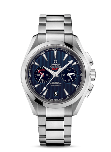 Omega Seamaster Aqua Terra 150M Co-Axial 43 GMT Chronograph Stainless Steel / Blue / Bracelet 231.10.43.52.03.001