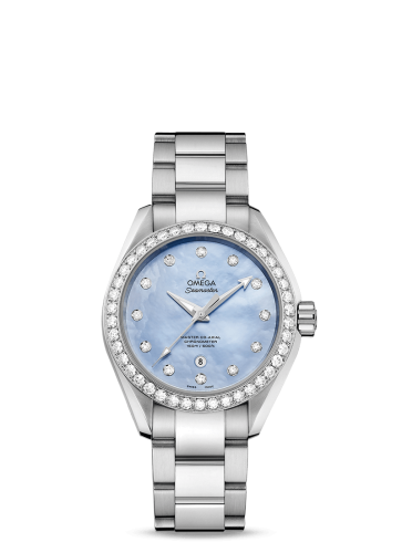 Omega Seamaster Aqua Terra 150M Master Co-Axial 34 Stainless Steel / Diamond / Blue MOP / Bracelet 231.15.34.20.57.002