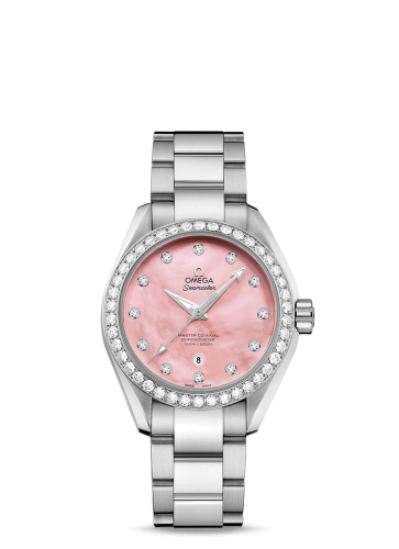 Omega Seamaster Aqua Terra 150M Master Co-Axial 34 Stainless Steel / Diamond / Pink MOP / Bracelet 231.15.34.20.57.003