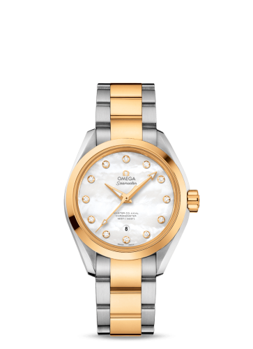 Omega Seamaster Aqua Terra 150M Master Co-Axial 34 Stainless Steel / Yellow Gold / MOP / Bracelet 231.20.34.20.55.002