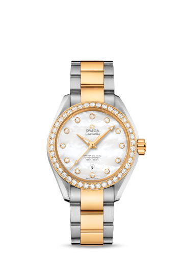 Omega Seamaster Aqua Terra 150M Master Co-Axial 34 Stainless Steel / Yellow Gold / Diamond / MOP / Bracelet 231.25.34.20.55.006