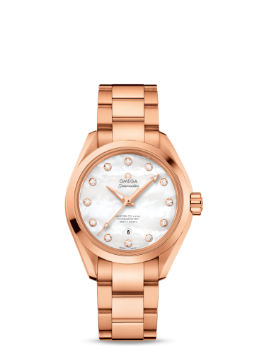 Omega Seamaster Aqua Terra 150M Master Co-Axial 34 Sedna Gold / MOP / Bracelet 231.50.34.20.55.001