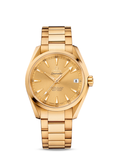 Omega Seamaster Aqua Terra 150m Master Co-Axial 38.5 Yellow Gold / Champagne / Bracelet 231.50.39.21.08.001