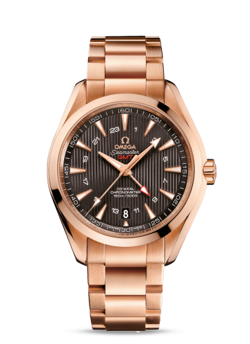 Omega Seamaster Aqua Terra 150M Co-Axial 43 GMT Red Gold / Grey / Bracelet 231.50.43.22.06.002