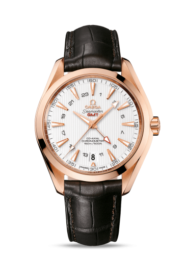 Omega Seamaster Aqua Terra 150M Co-Axial 43 GMT Red Gold / Silver 231.53.43.22.02.001