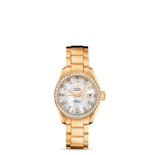 Omega Seamaster Aqua Terra 150M Co-Axial 30 Yellow Gold / Diamond / MOP / Bracelet 231.55.30.20.55.002