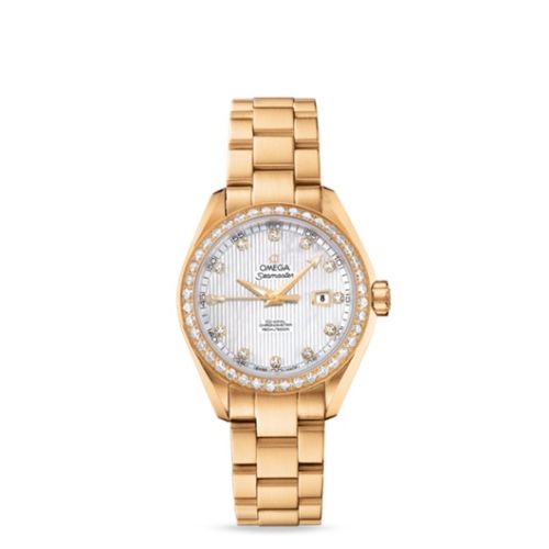 Omega Seamaster Aqua Terra 150M Co-Axial 34 Yellow Gold / Diamond / MOP / Bracelet 231.55.34.20.55.001