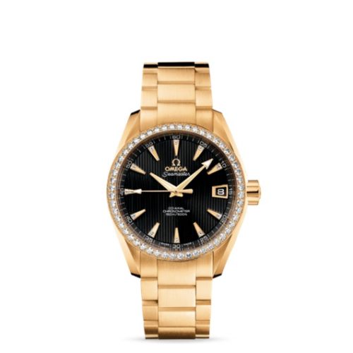 Omega Seamaster Aqua Terra 150M Co-Axial 38.5 Yellow Gold / Diamond / Black / Bracelet 231.55.39.21.51.002