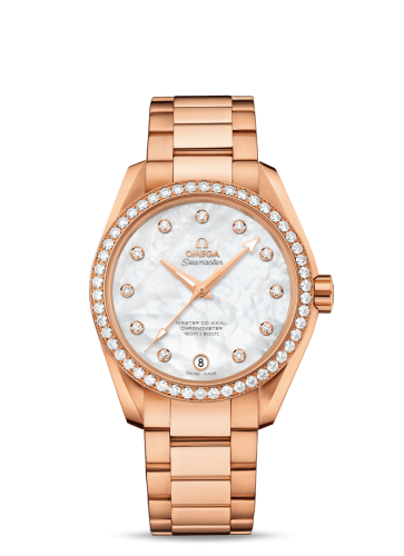 Omega Seamaster Aqua Terra 150M Master Co-Axial 38.5 Red Gold / MOP / Diamond 231.55.39.21.55.001
