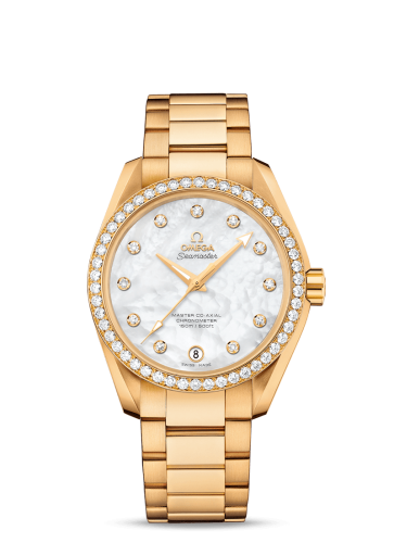 Omega Seamaster Aqua Terra 150M Master Co-Axial 38.5 Yellow Gold / Diamond / MOP / Bracelet 231.55.39.21.55.002