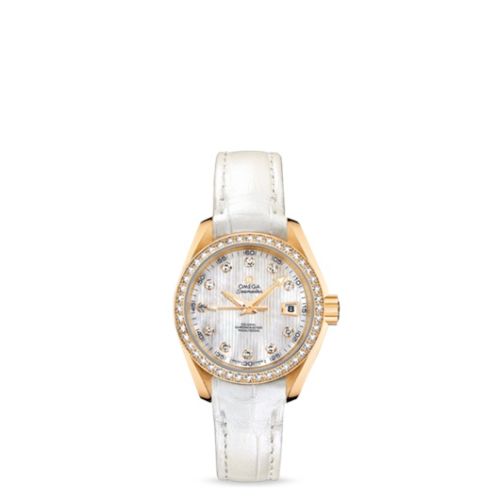 Omega Seamaster Aqua Terra 150M Co-Axial 30 Yellow Gold / Diamond / MOP 231.58.30.20.55.002