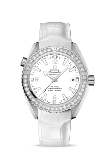 Omega Seamaster Planet Ocean 600M Co-Axial 42 Stainless Steel / Diamond / White / Alligator 232.18.42.21.04.001