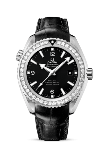 Omega Seamaster Planet Ocean 600M Co-Axial 45.5 Stainless Steel / Diamond / Black / Alligator 232.18.46.21.01.001