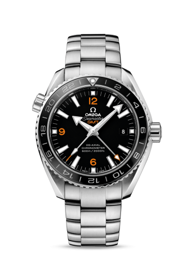 Omega Seamaster Planet Ocean 600M Co-Axial 43.5 GMT Stainless Steel / Orange Numerals / Bracelet 232.30.44.22.01.002