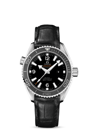 Omega Seamaster Planet Ocean 600M Co-Axial 37.5 Stainless Steel / Black / Alligator 232.33.38.20.01.001