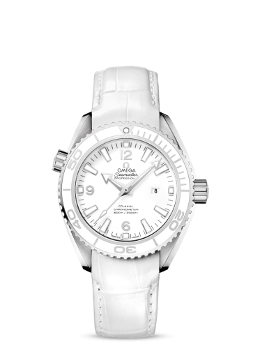 Omega Seamaster Planet Ocean 600M Co-Axial 37.5 Stainless Steel / White / Alligator 232.33.38.20.04.001