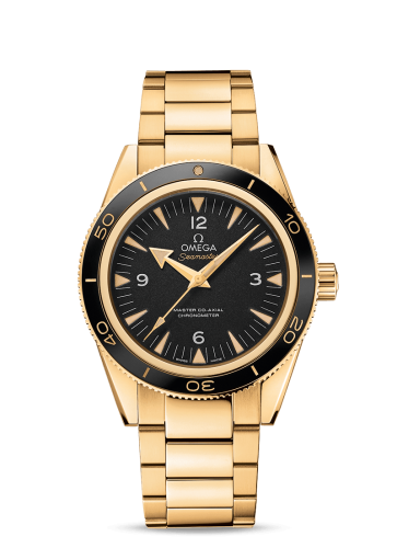 Omega Seamaster 300 Master Co-Axial Yellow Gold / Black / Bracelet 233.60.41.21.01.002