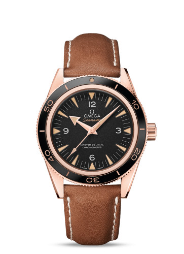 Omega Seamaster 300 Master Co-Axial Sedna Gold / Black / Strap 233.62.41.21.01.002