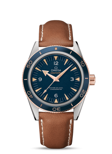 Omega Seamaster 300 Master Co-Axial Titanium / Sedna Gold / Blue / Strap 233.62.41.21.03.001