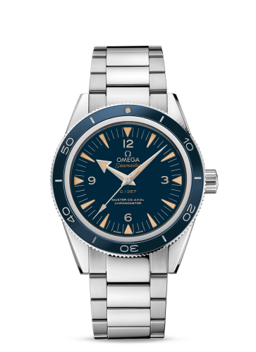 Omega Seamaster 300 Master Co-Axial Platinum / Blue / Bracelet 233.90.41.21.03.002