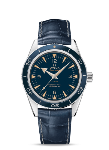 Omega Seamaster 300 Master Co-Axial Platinum / Blue / Strap 233.93.41.21.03.001