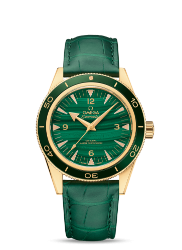 Omega Seamaster 300 Co-Axial Master Chronometer Yellow Gold / Malachite 234.63.41.21.99.001