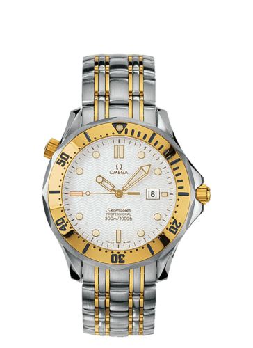 Omega Seamaster Diver 300M Quartz 41 Stainless Steel / Yellow Gold / White / Bracelet 2342.20.00