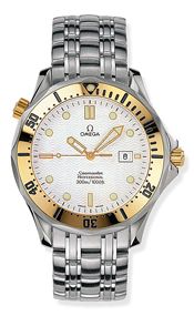 Omega Seamaster Diver 300M Quartz 41 Stainless Steel / Yellow Gold / White / Bracelet 2442.20.00