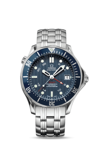 Omega Seamaster Diver 300M Co-Axial 41 GMT Stainless Steel / Blue / Bracelet / SBS 2539.80.00