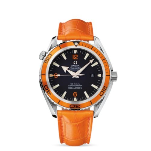 Omega Seamaster Planet Ocean 600M Co-Axial 45.5 Stainless Steel / Orange / Alligator 2908.50.38