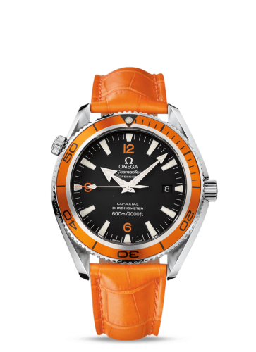 Omega Seamaster Planet Ocean 600M Co-Axial 42 Stainless Steel / Orange / Alligator 2909.50.38