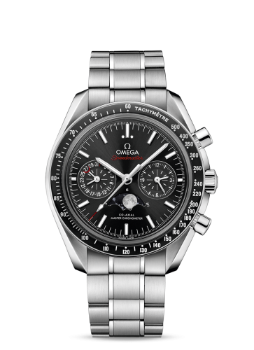 Omega Speedmaster Moonphase Chronograph Master Chronometer Stainless Steel / Black / Bracelet 304.30.44.52.01.001