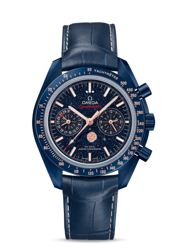 Omega Speedmaster Moonphase Chronograph Master Chronometer Blue Side of the Moon Aventurine 304.93.44.52.03.002