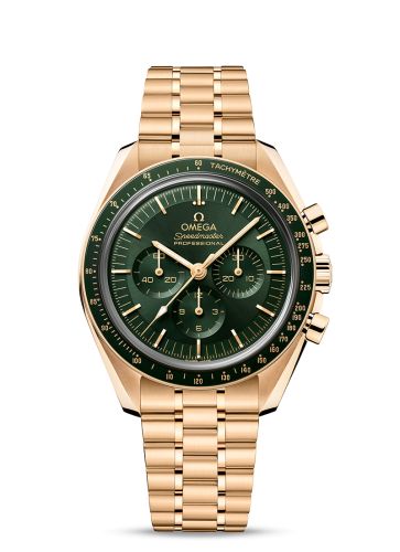 Omega Speedmaster Professional Moonwatch 3861 Moonshine Gold / Green / Bracelet 310.60.42.50.10.001