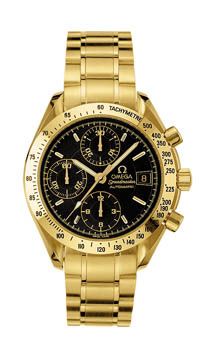 Omega Speedmaster Date 39 Yellow Gold / Black / Bracelet 3113.53.00