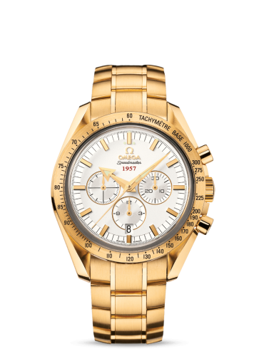Omega Speedmaster Broad Arrow 1957 Yellow Gold / Silver / Bracelet 321.50.42.50.02.001