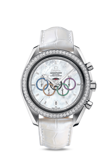 Omega Speedmaster Co-Axial White Gold / MOP / Diamond / Olympic Collection 321.58.44.52.55.001