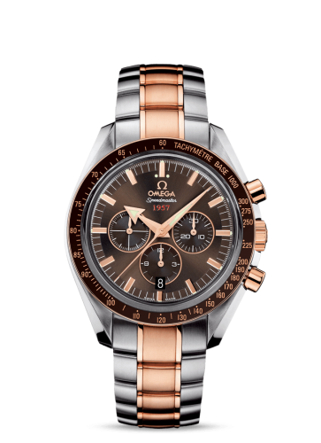 Omega Speedmaster Broad Arrow 1957 Stainless Steel / Red Gold / Brown / Bracelet 321.90.42.50.13.001